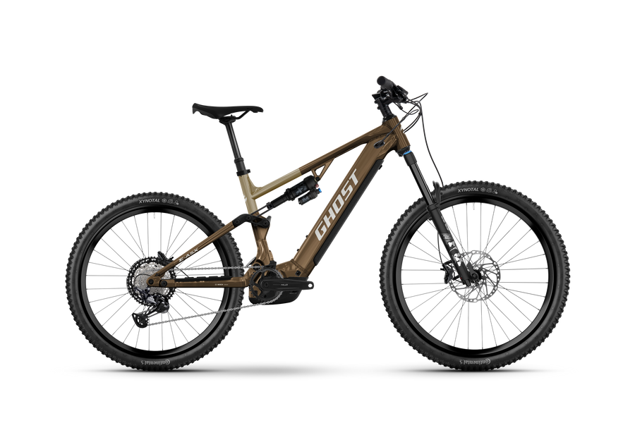 Ghost E-ASX Advanced Electric Mountain Bike - Brown Bear/Stone