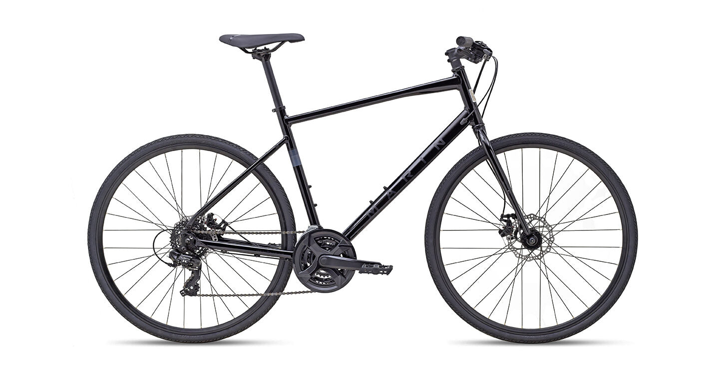 Marin Fairfax 1 Hybrid Bike - Gloss Black