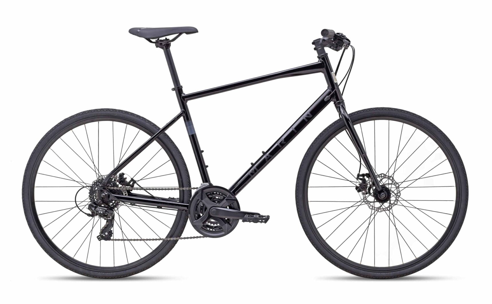 Marin Fairfax 1 Hybrid Bike - Gloss Black