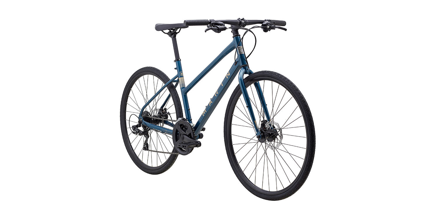 Marin Fairfax 1 ST Hybrid Bike - Gloss Blue/Tan