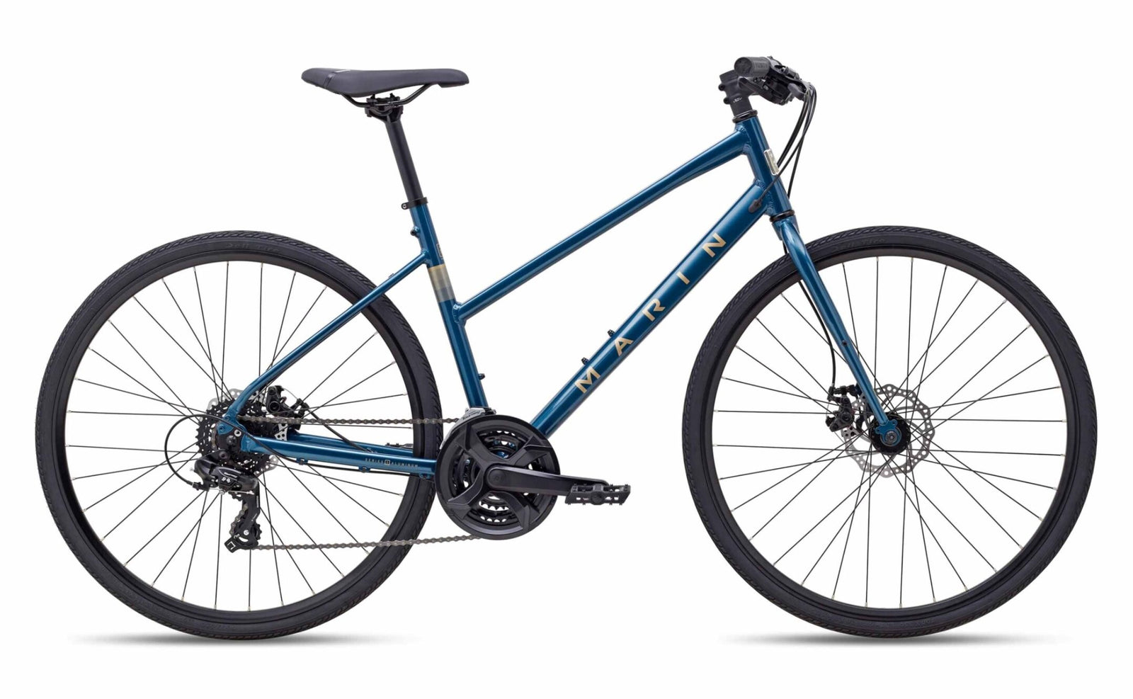 Marin Fairfax 1 ST Hybrid Bike - Gloss Blue/Tan
