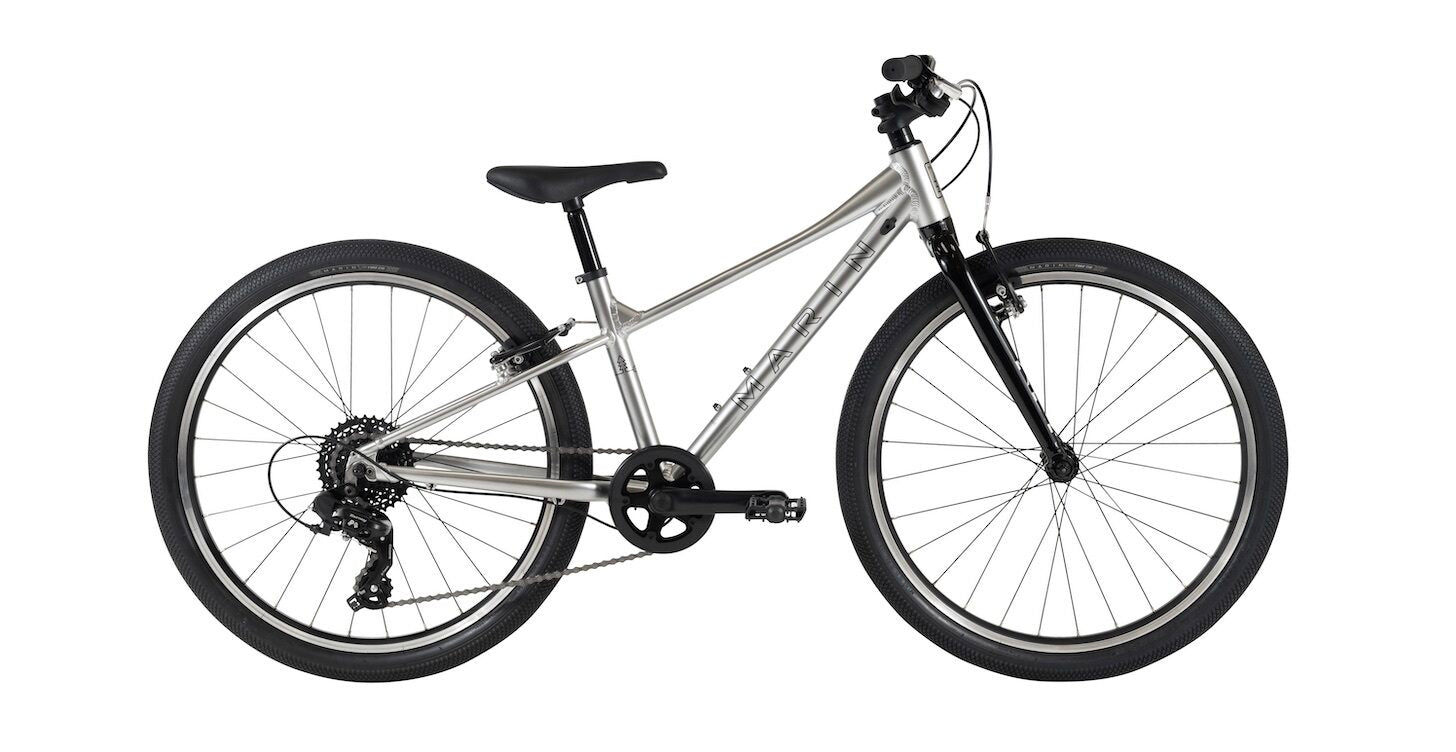 Marin Coast Trail 24" Hardtail Childrens Mountain Bike - Silver/Black