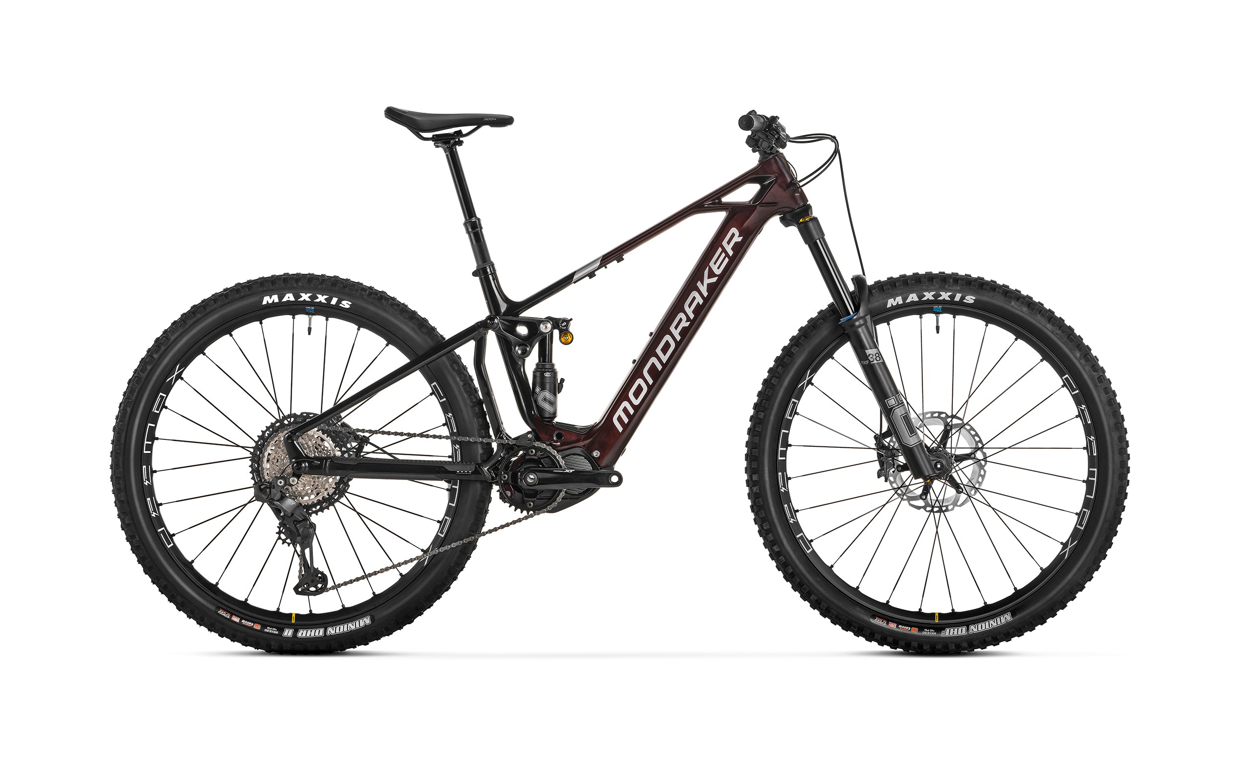 Mondraker Crusher RR Electric Mountain Bike - Translucent Red Carbon