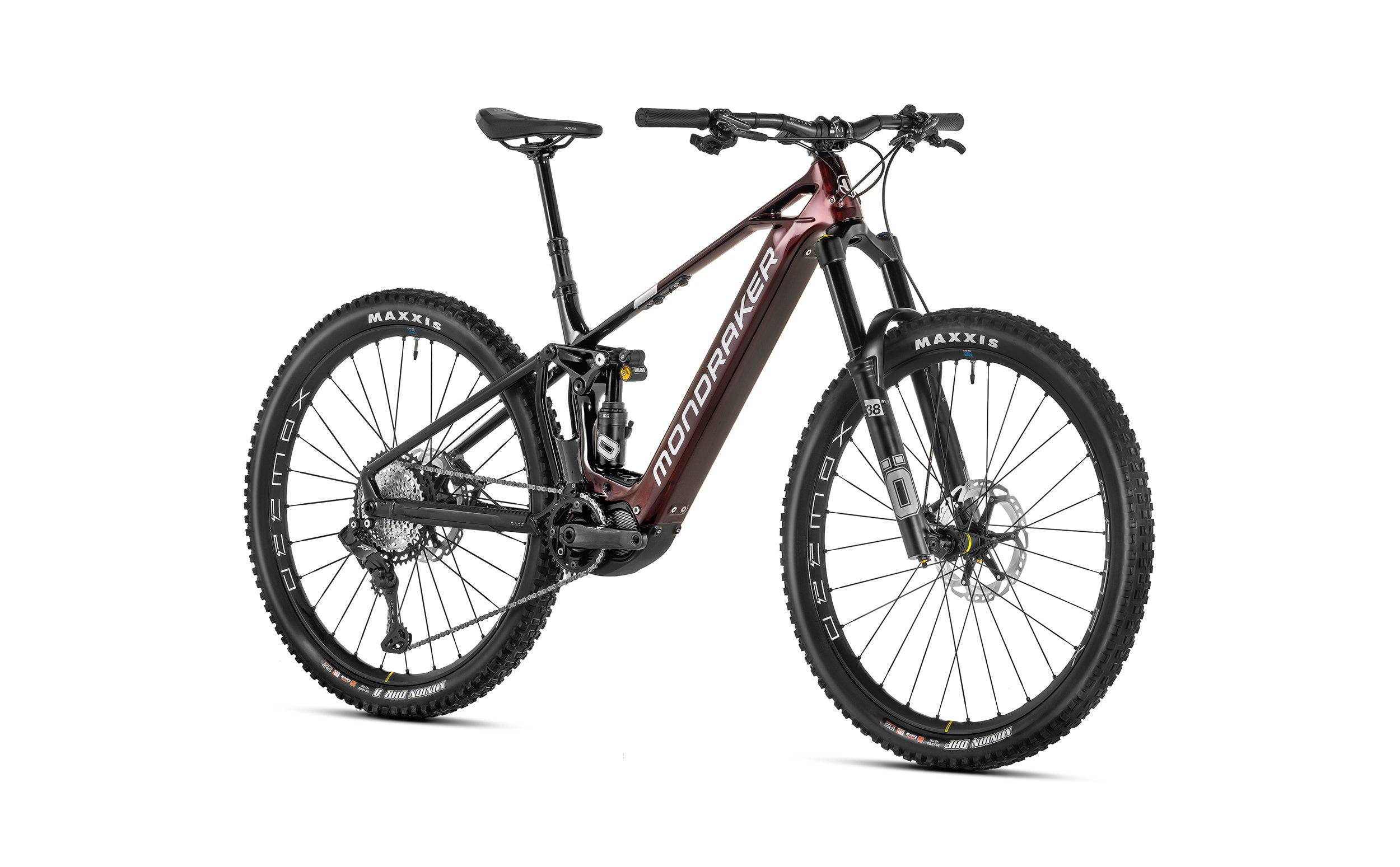 Mondraker Crusher RR Electric Mountain Bike - Translucent Red Carbon