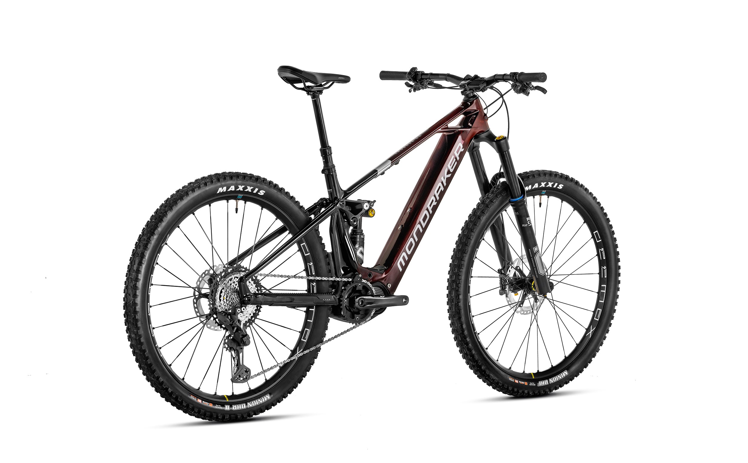 Mondraker Crusher RR Electric Mountain Bike - Translucent Red Carbon