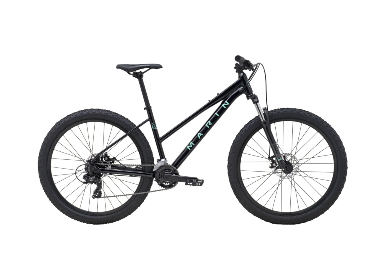 Marin Bolinas Ridge 1 ST Hardtail Mountain Bike - Black/Turquoise Blue