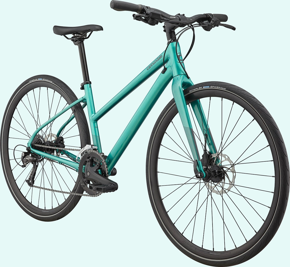 Cannondale Quick 3 Remixte Hybrid Bike - Turquoise