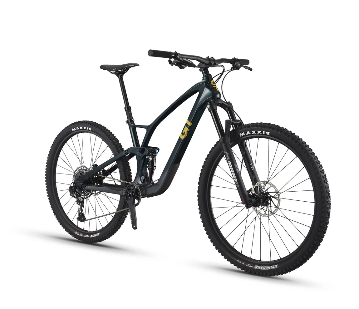 GT Sensor ST Carbon Elite Full Suspension Trail Bike - Super Sparkle Teal