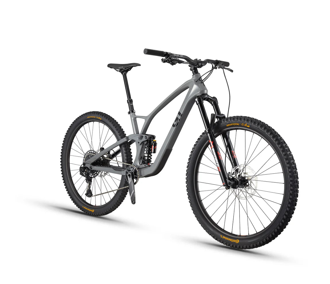 GT Sensor ST Carbon Elite Full Suspension Trail Bike - Gloss Wet Cement