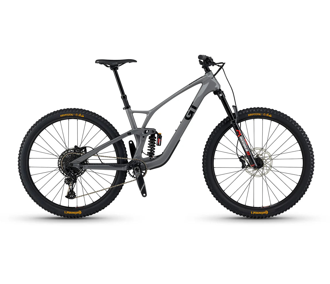 GT Sensor ST Carbon Elite Full Suspension Trail Bike - Gloss Wet Cement