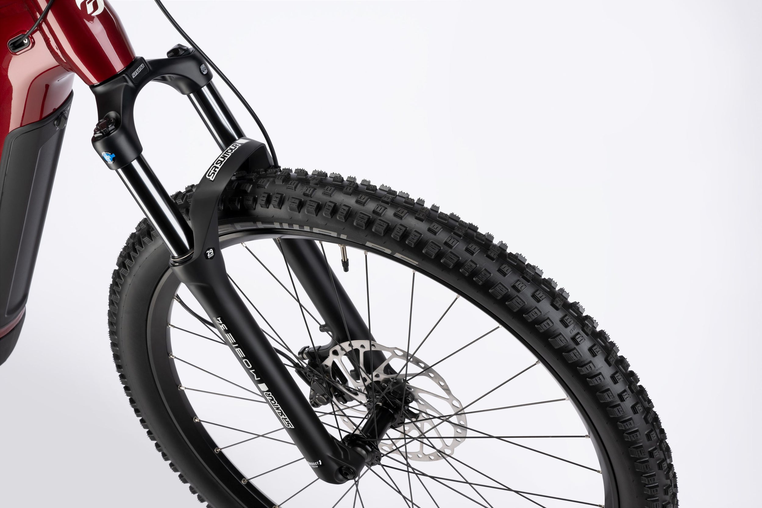 Ghost E-Teru Advanced Electric Mountain Bike - Carbon Red/Chilly White - Glossy