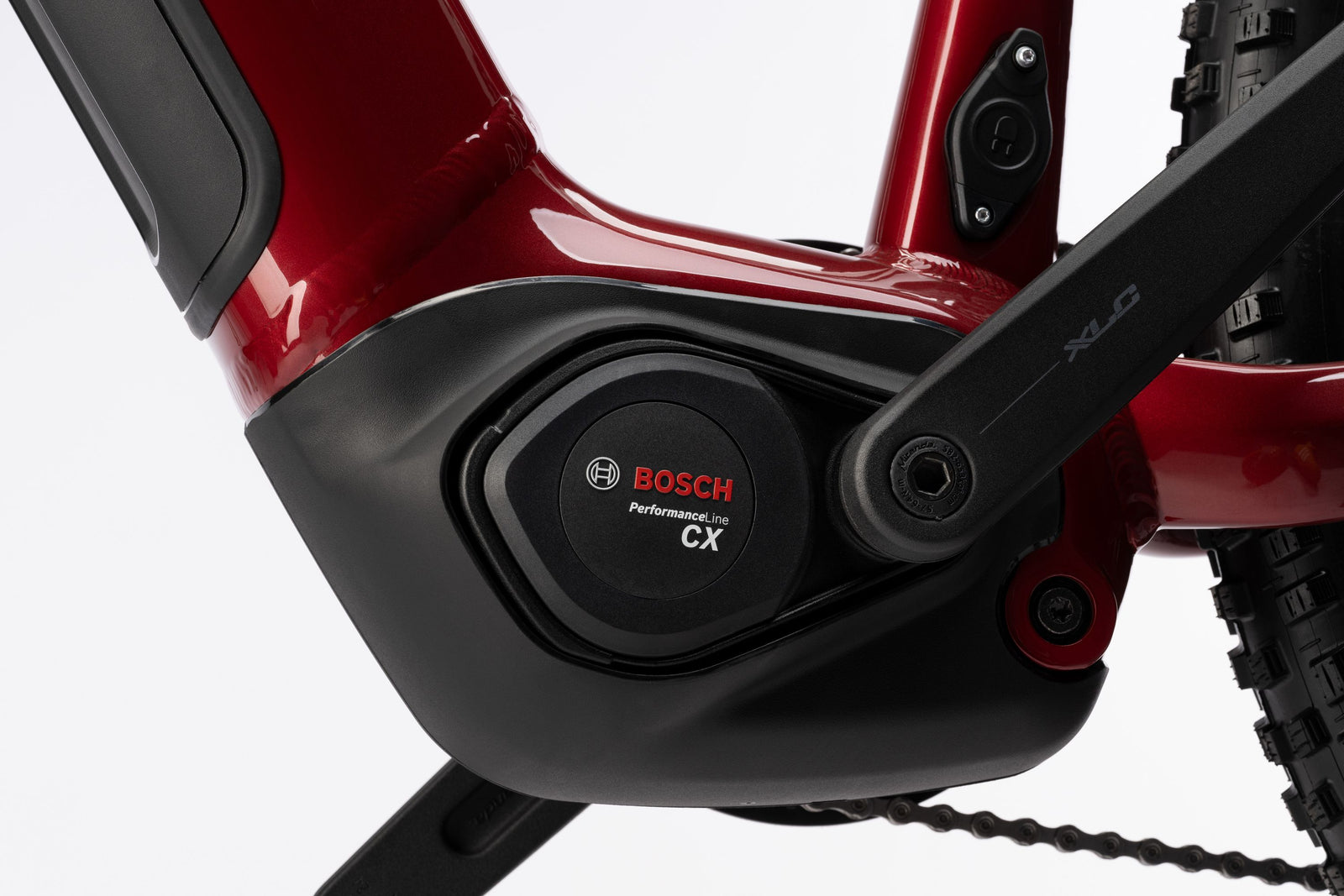 Ghost E-Teru Advanced Electric Mountain Bike - Carbon Red/Chilly White - Glossy