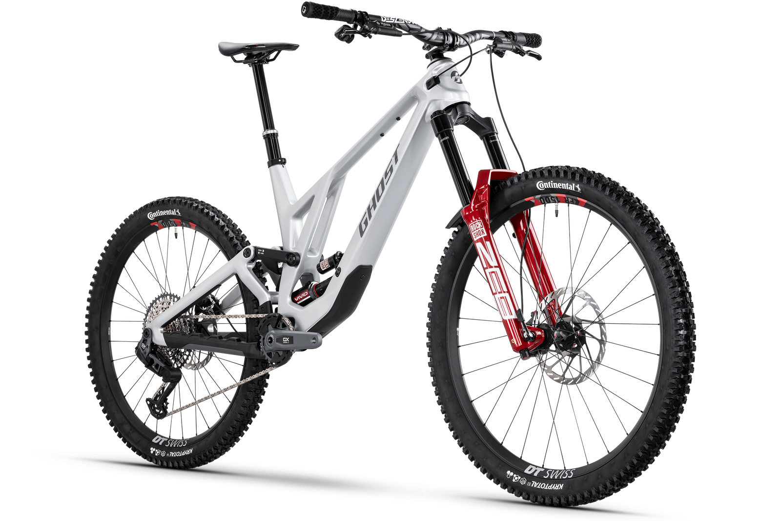 Ghost Poacha Full Party Mountain Bike - Gray Silver/Gray Slab - Glossy