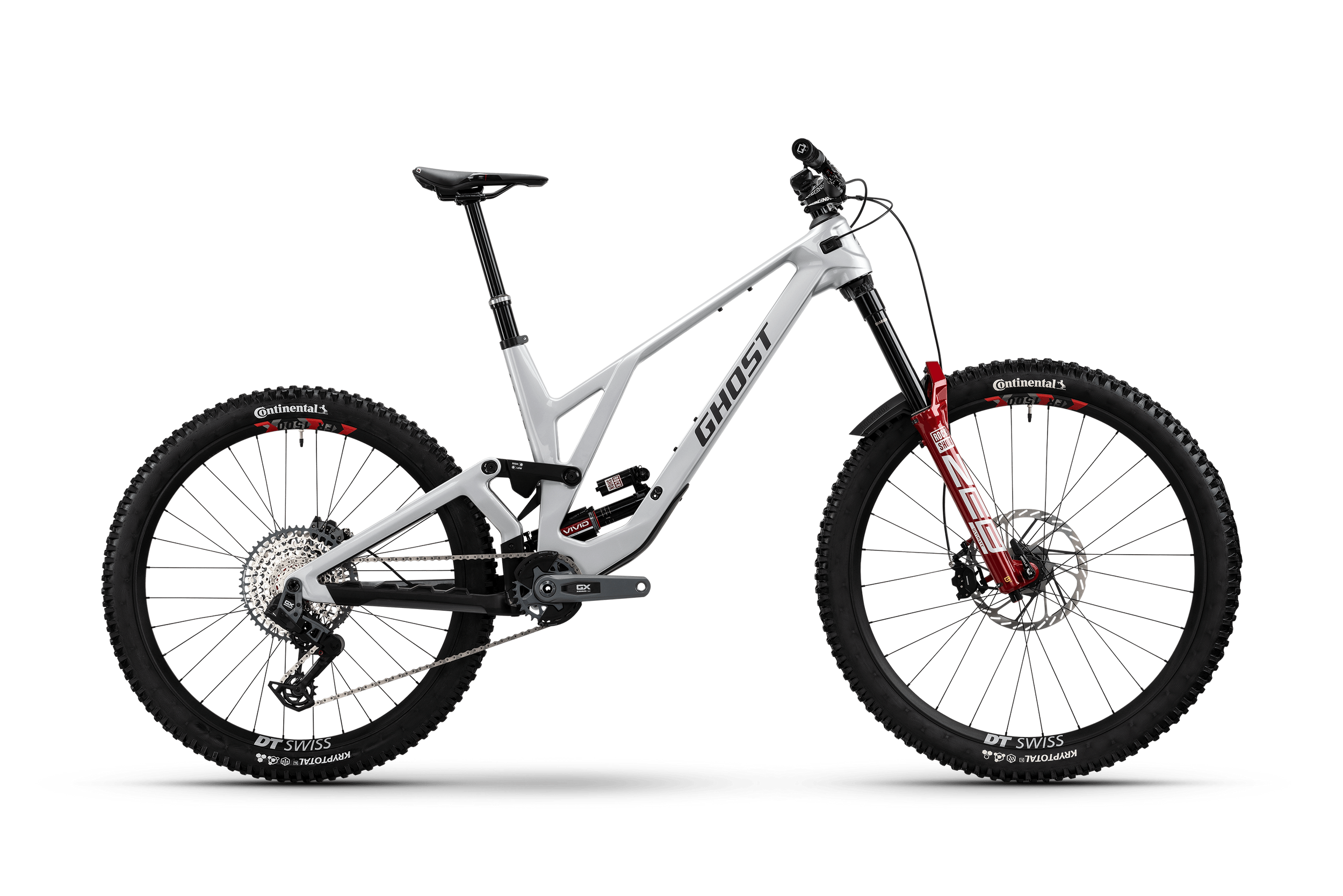 Ghost Poacha Full Party Mountain Bike - Gray Silver/Gray Slab - Glossy