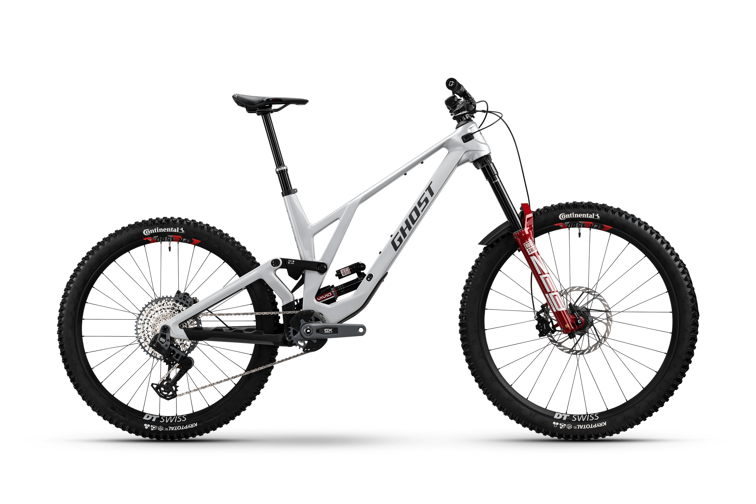 Ghost Poacha Full Party Mountain Bike - Gray Silver/Gray Slab - Glossy