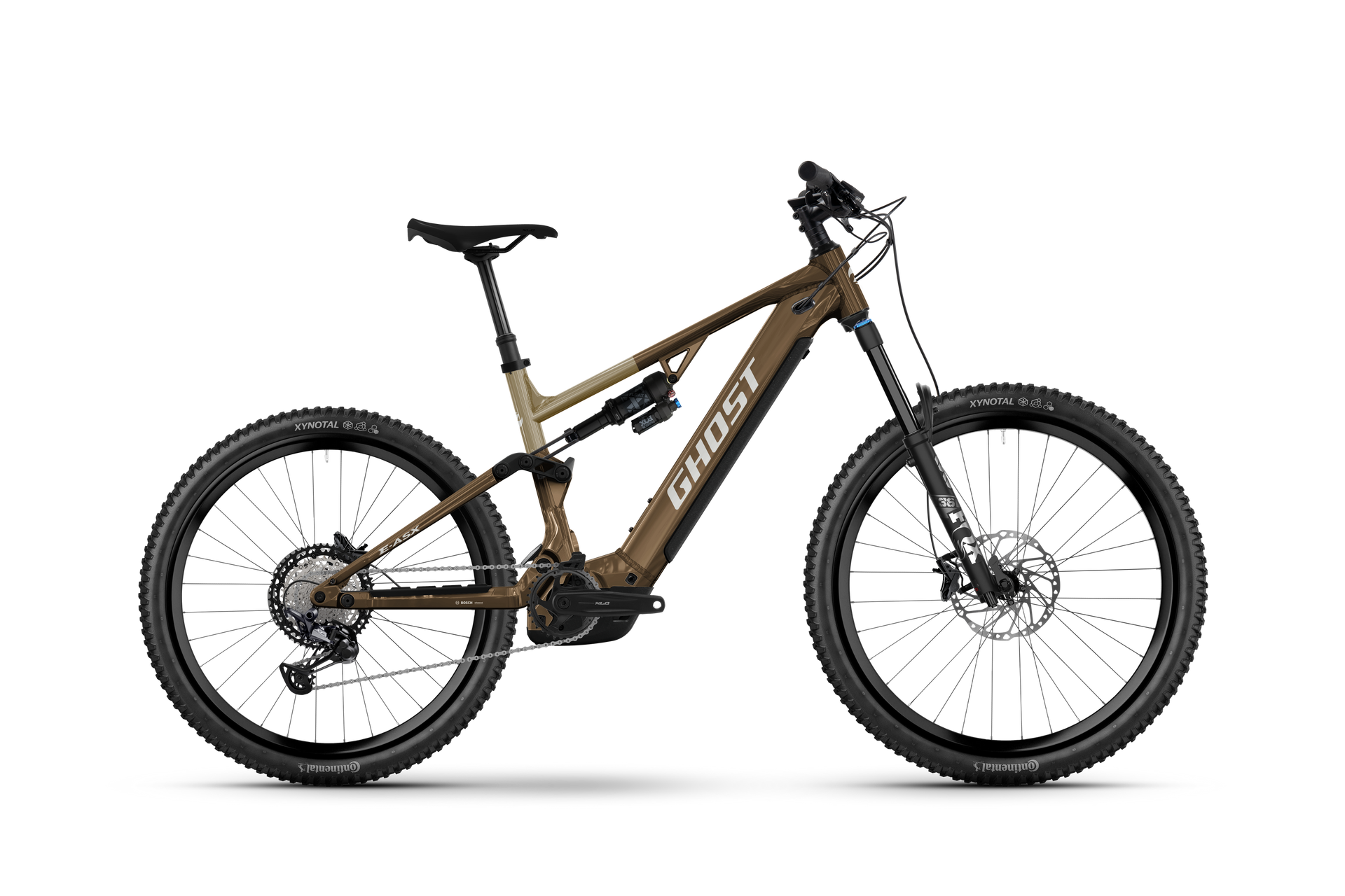 Ghost E-ASX Advanced Electric Mountain Bike - Brown Bear/Stone