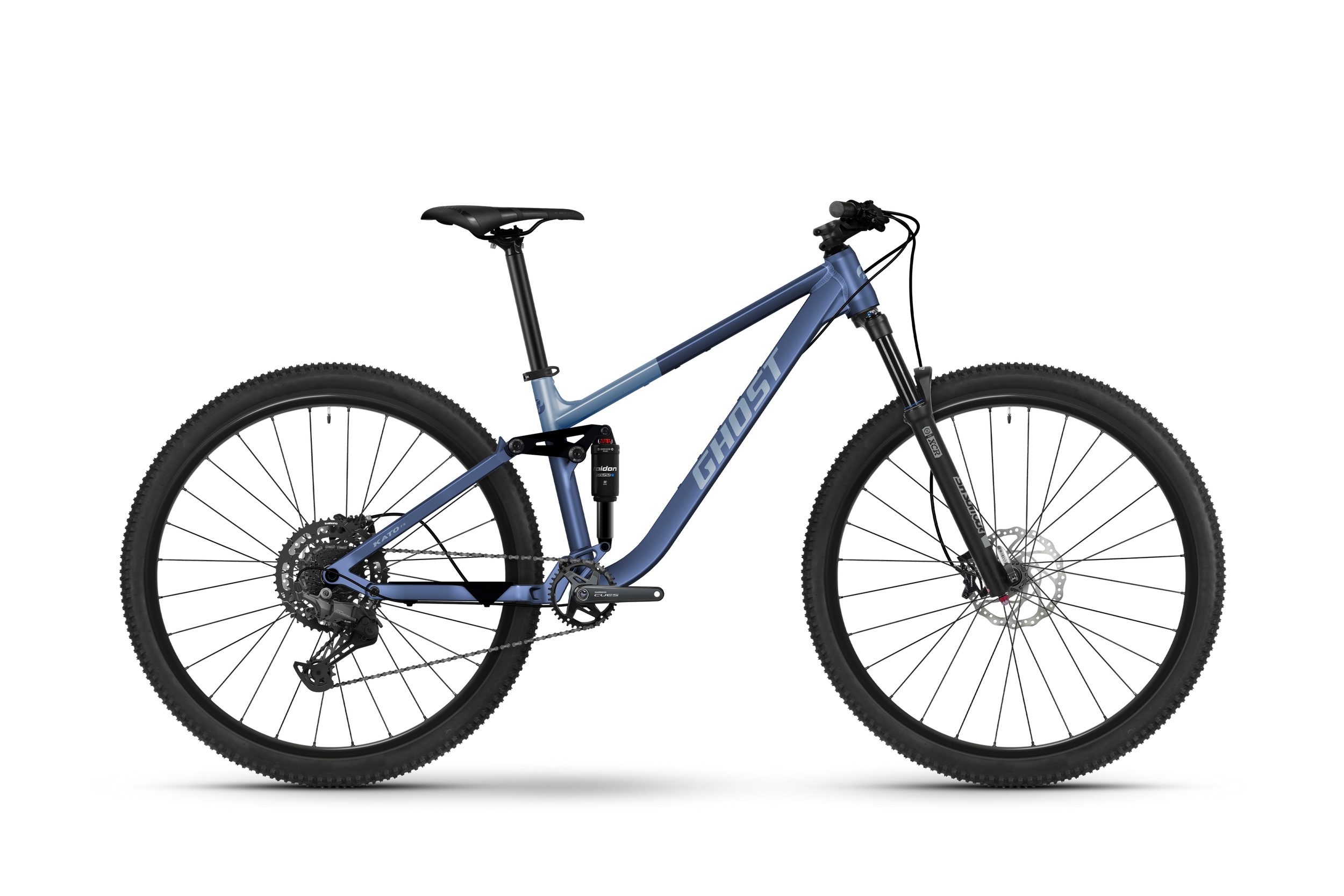 Ghost Kato FS Full Suspension Mountain Bike - Ocean Blue/Steel Blue - Matt