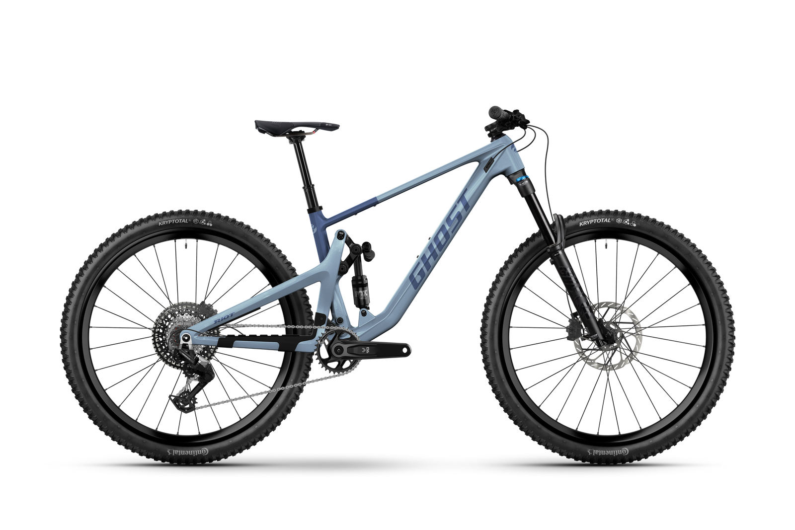Ghost Riot AM CF Pro Mountain Bike - Ocean Blue/Steel Blue - Glossy