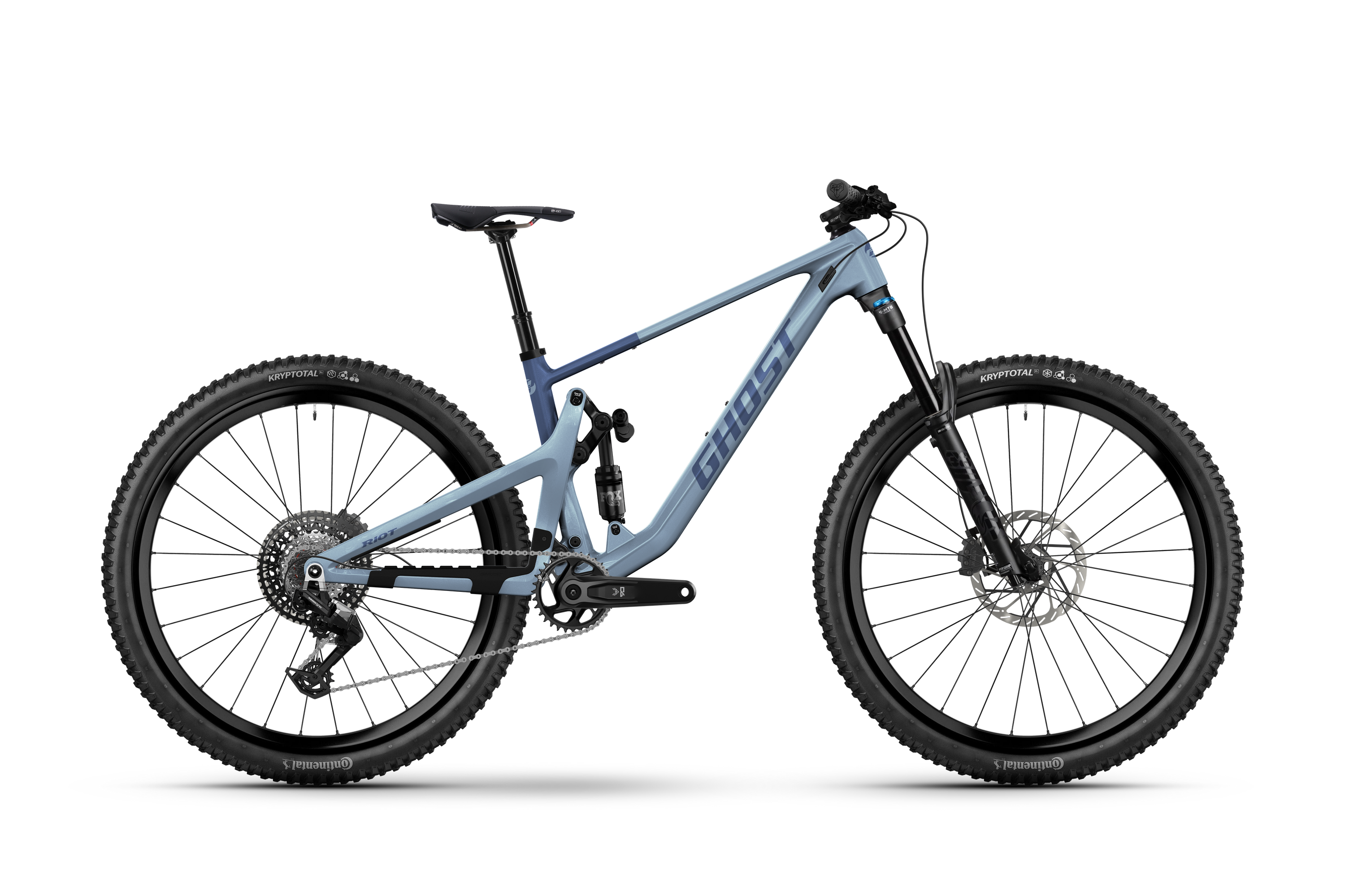 Ghost Riot AM CF Pro Mountain Bike - Ocean Blue/Steel Blue - Glossy