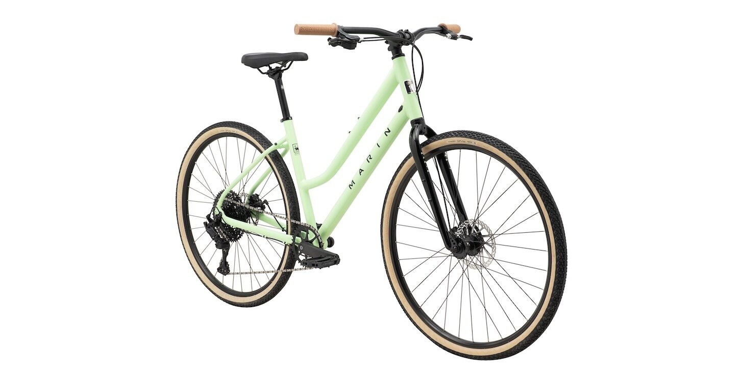 Marin Kentfield 2 ST Hybrid Bike - Gloss Light Green/Black