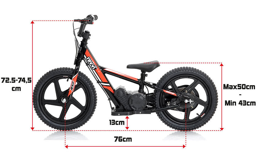 Revvi 16" Kids Electric Balance Bike - Blue