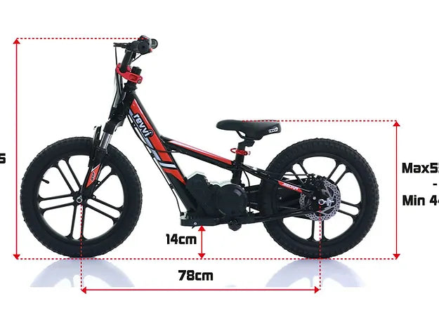 Revvi 16" Plus Kids Electric Balance Bike - Pink