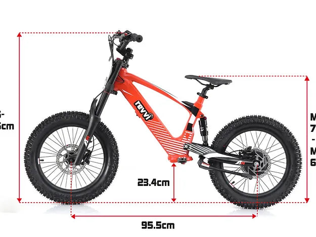 Revvi 18" Plus Kids Electric Balance Bike - Blue